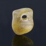 Ancient monochrome glass pendant, aryballos- shaped, 4 century BC